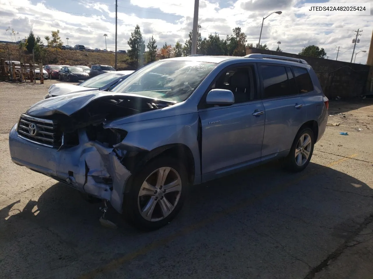 2008 Toyota Highlander Limited VIN: JTEDS42A482025424 Lot: 73639373