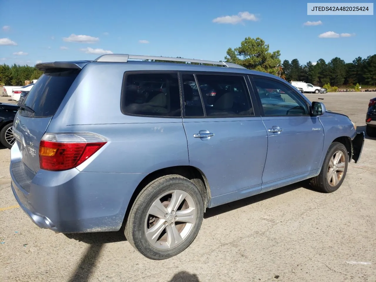 2008 Toyota Highlander Limited VIN: JTEDS42A482025424 Lot: 73639373