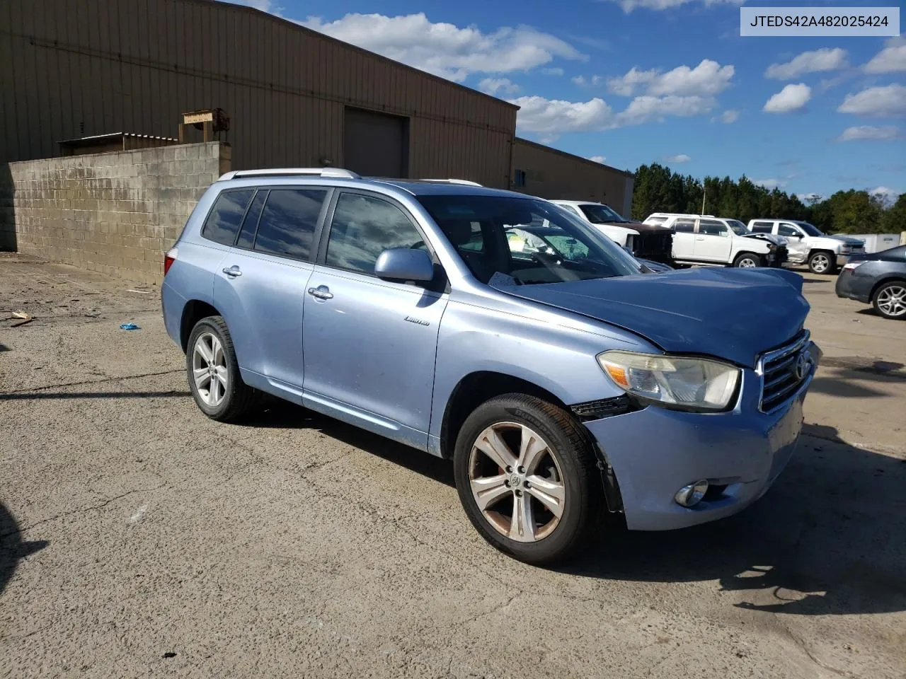 2008 Toyota Highlander Limited VIN: JTEDS42A482025424 Lot: 73639373