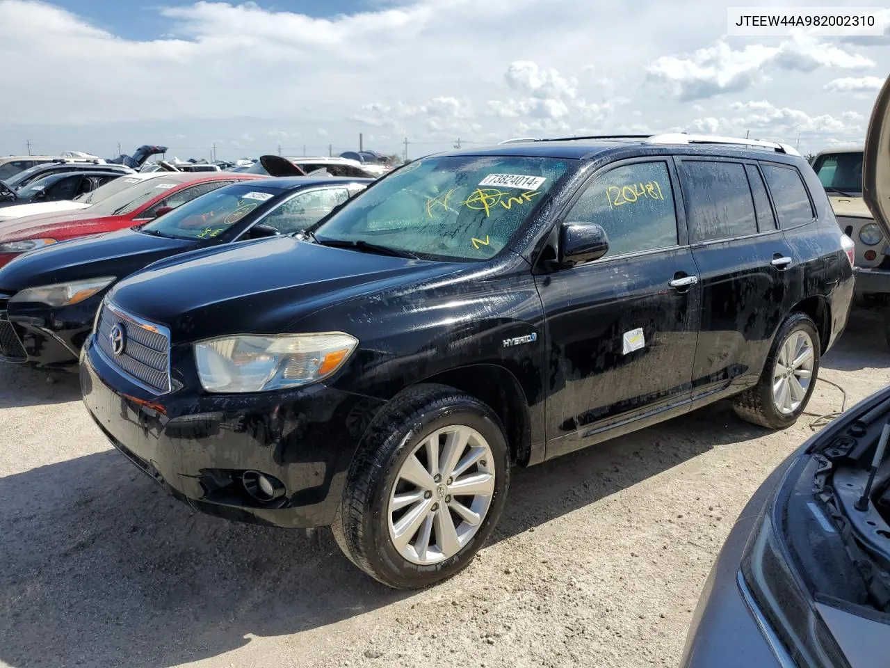 2008 Toyota Highlander Hybrid Limited VIN: JTEEW44A982002310 Lot: 73824014