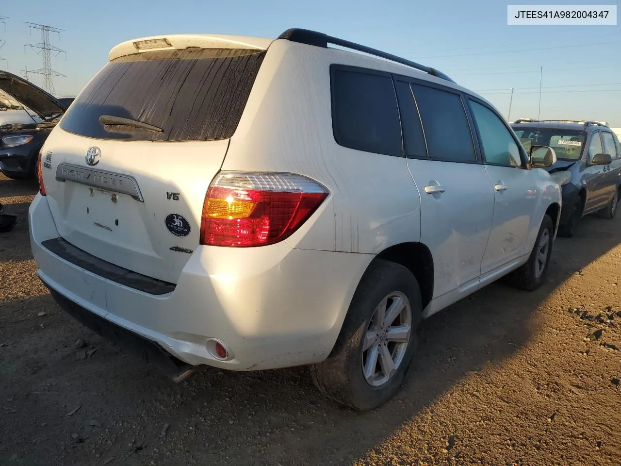 2008 Toyota Highlander VIN: JTEES41A982004347 Lot: 73968454