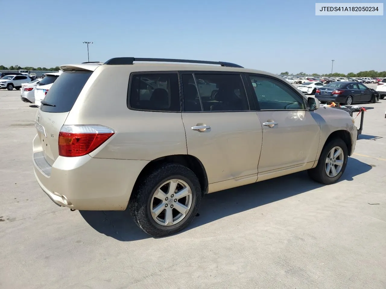 2008 Toyota Highlander VIN: JTEDS41A182050234 Lot: 74220374