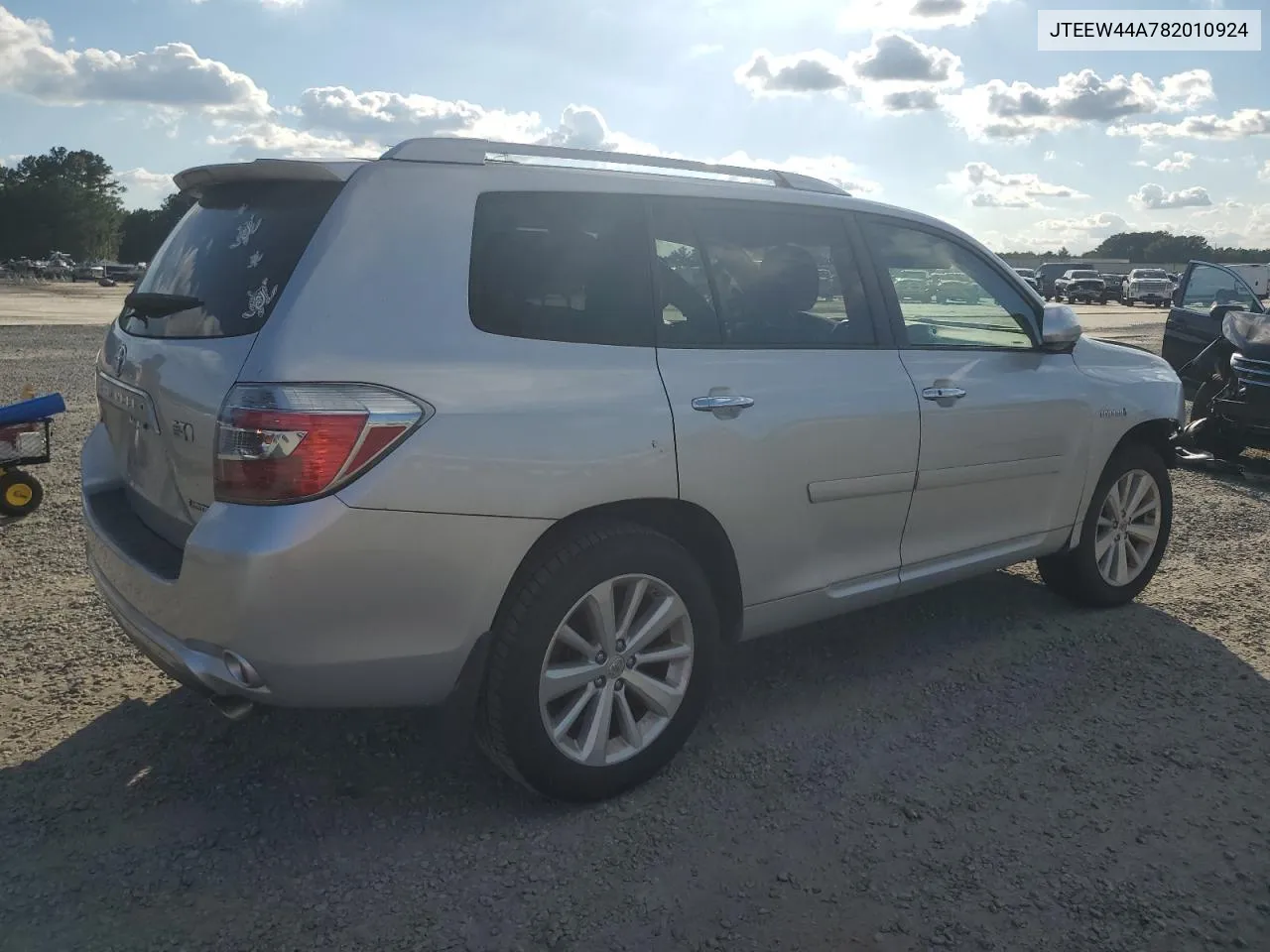 2008 Toyota Highlander Hybrid Limited VIN: JTEEW44A782010924 Lot: 74271094