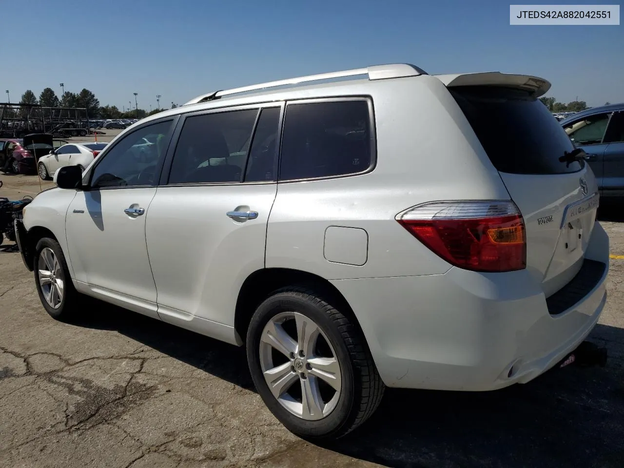 2008 Toyota Highlander Limited VIN: JTEDS42A882042551 Lot: 74309834