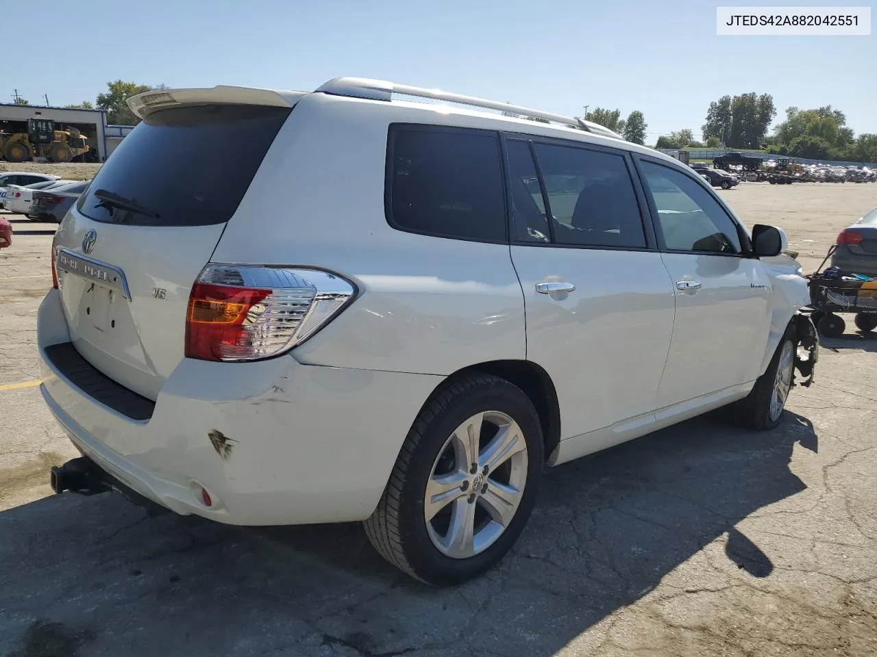 2008 Toyota Highlander Limited VIN: JTEDS42A882042551 Lot: 74309834