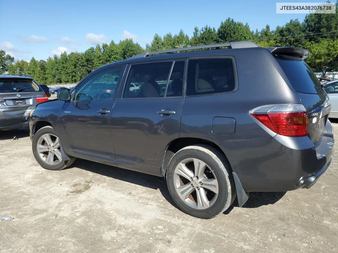 2008 Toyota Highlander Sport VIN: JTEES43A382076738 Lot: 74422054