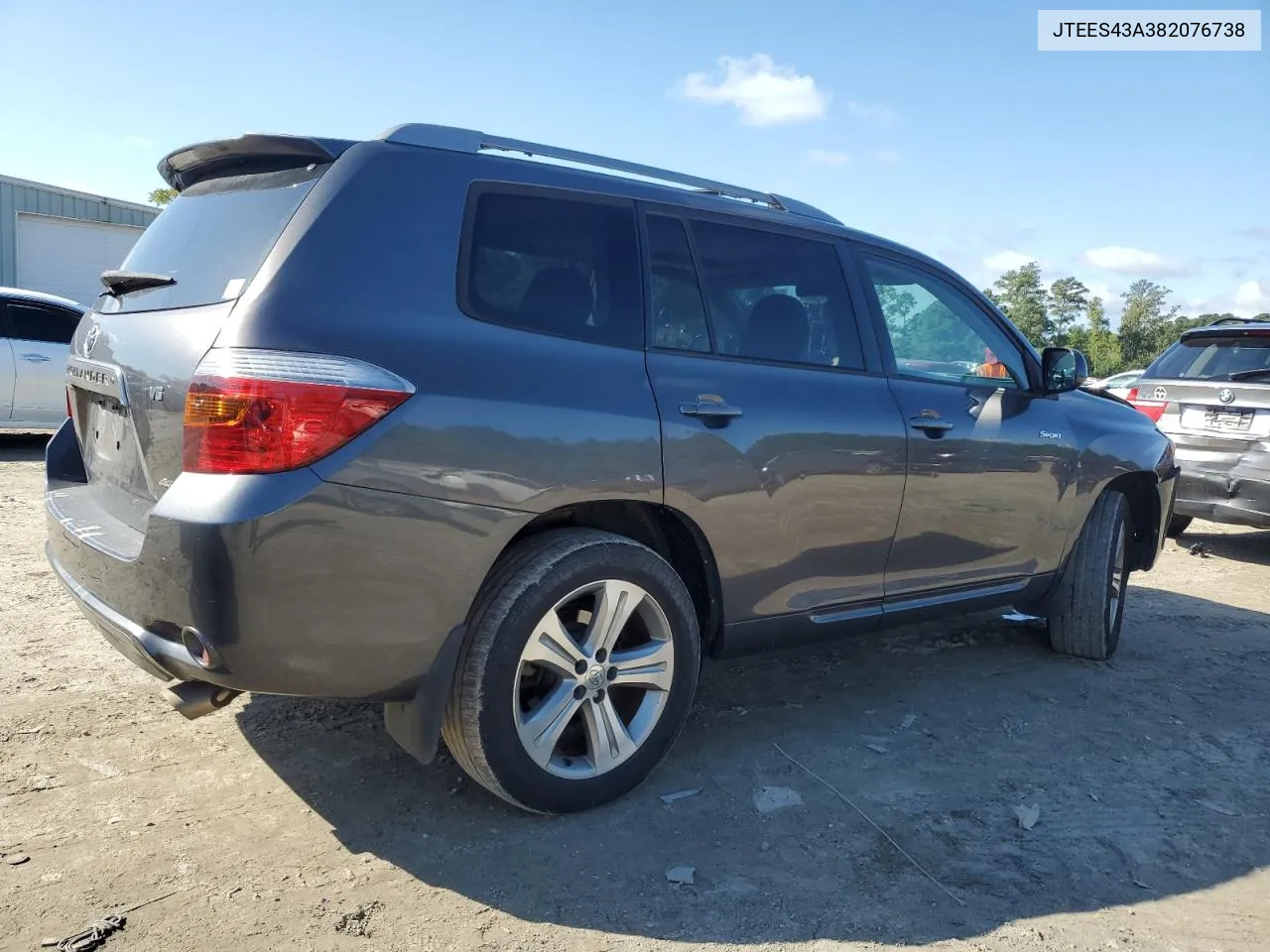 2008 Toyota Highlander Sport VIN: JTEES43A382076738 Lot: 74422054