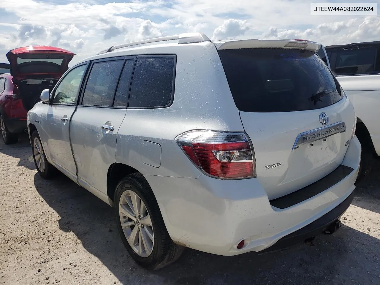 2008 Toyota Highlander Hybrid Limited VIN: JTEEW44A082022624 Lot: 74712834