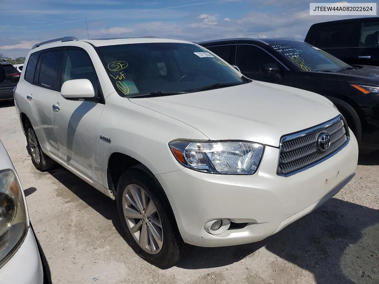 2008 Toyota Highlander Hybrid Limited VIN: JTEEW44A082022624 Lot: 74712834