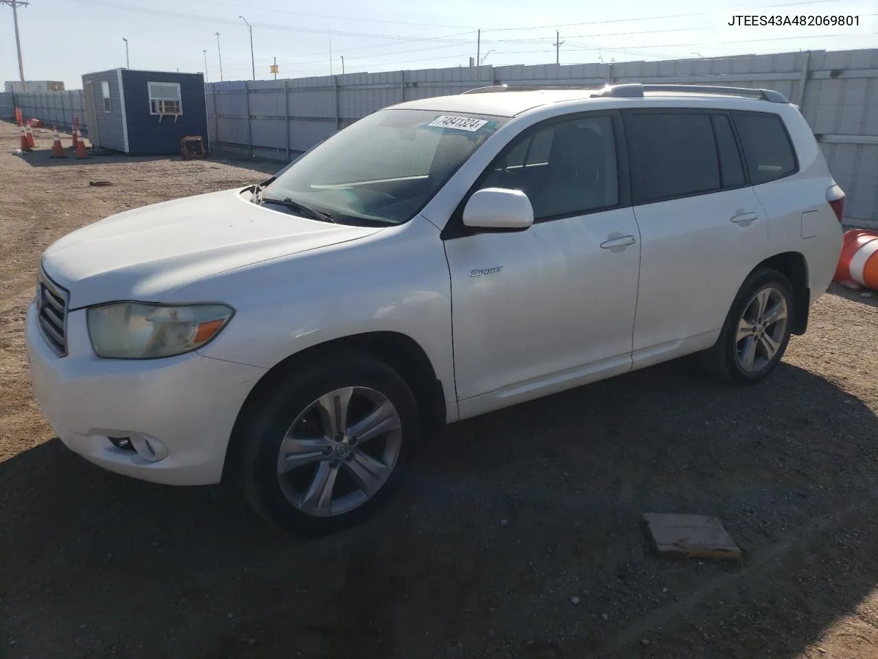 2008 Toyota Highlander Sport VIN: JTEES43A482069801 Lot: 74841324