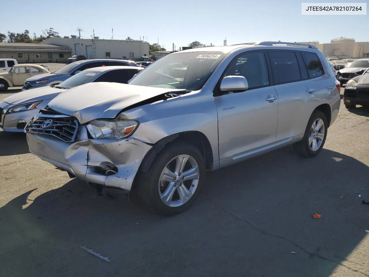 2008 Toyota Highlander Limited VIN: JTEES42A782107264 Lot: 75056254