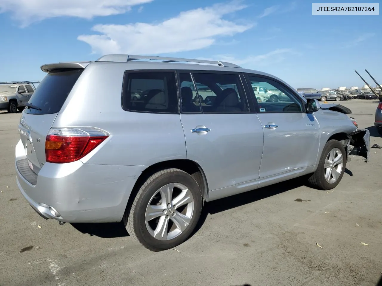 2008 Toyota Highlander Limited VIN: JTEES42A782107264 Lot: 75056254