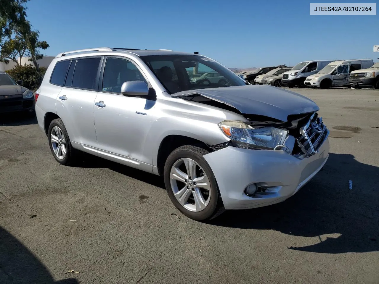 2008 Toyota Highlander Limited VIN: JTEES42A782107264 Lot: 75056254