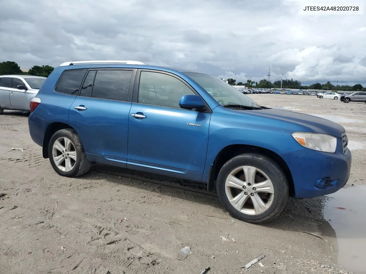 2008 Toyota Highlander Limited VIN: JTEES42A482020728 Lot: 75227634