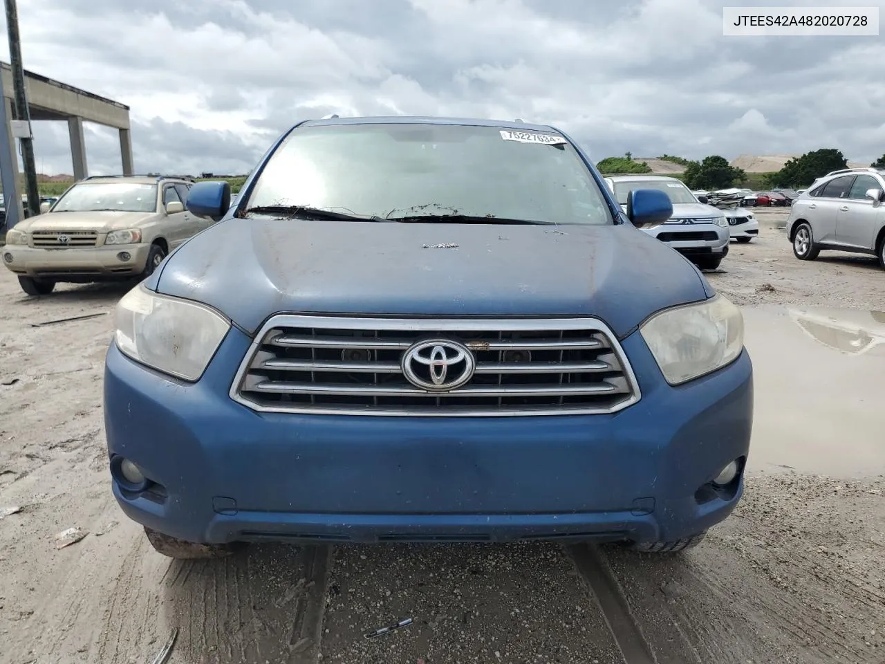 2008 Toyota Highlander Limited VIN: JTEES42A482020728 Lot: 75227634