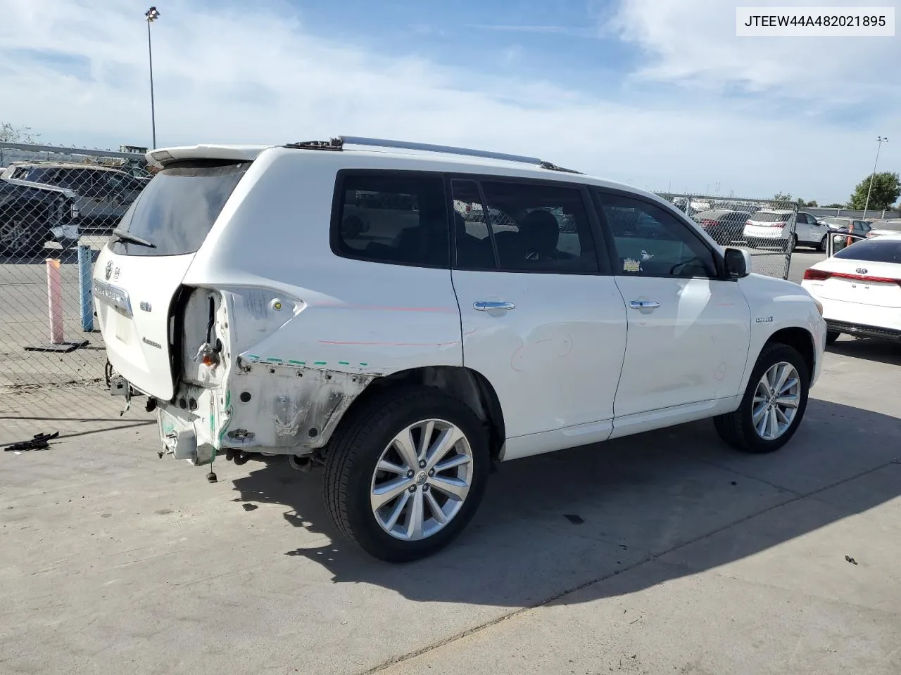 2008 Toyota Highlander Hybrid Limited VIN: JTEEW44A482021895 Lot: 75321454