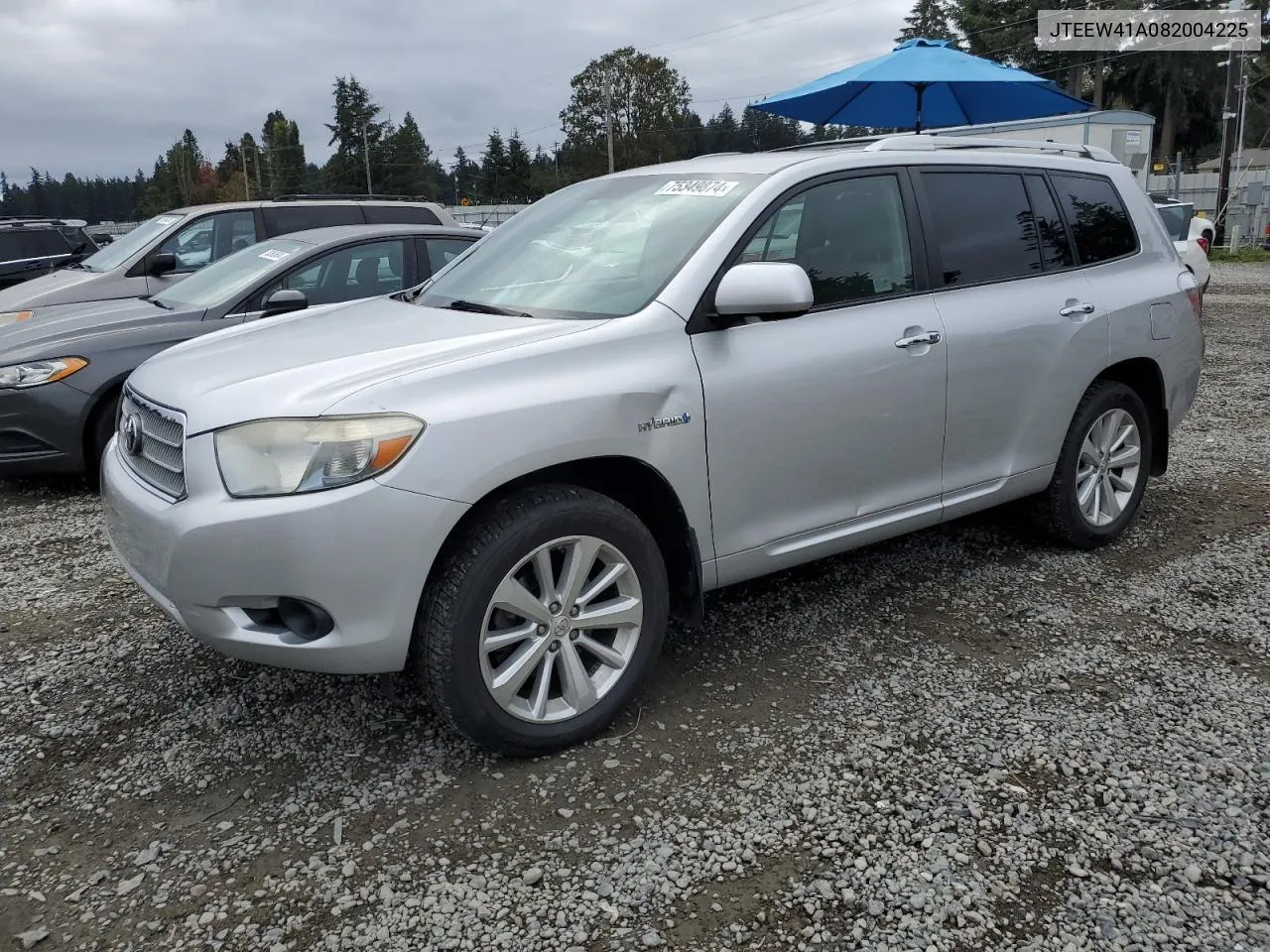 2008 Toyota Highlander Hybrid VIN: JTEEW41A082004225 Lot: 75349874