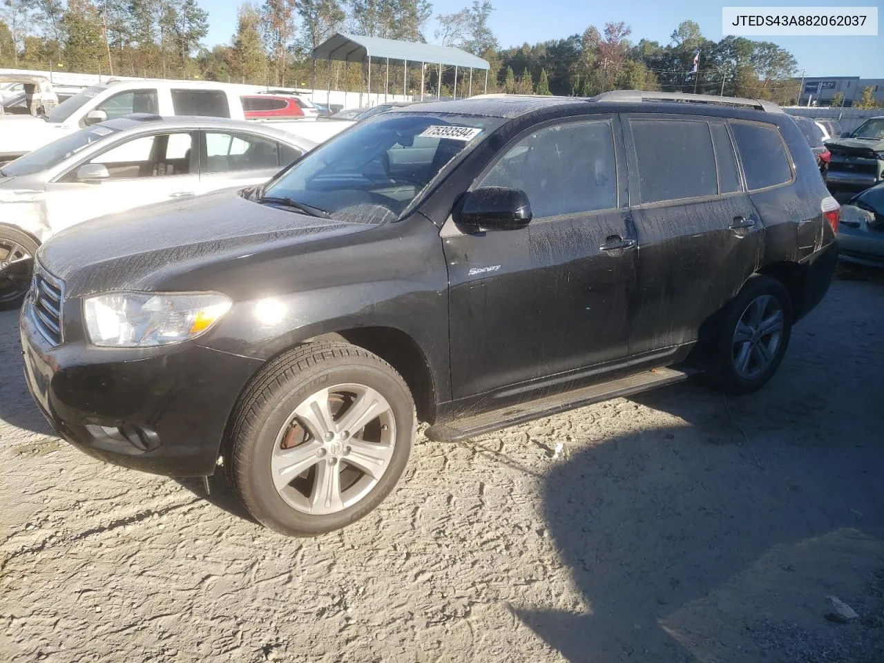 2008 Toyota Highlander Sport VIN: JTEDS43A882062037 Lot: 75393594