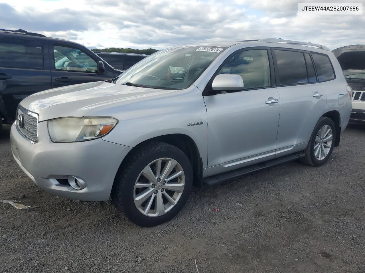 2008 Toyota Highlander Hybrid Limited VIN: JTEEW44A282007686 Lot: 75728014