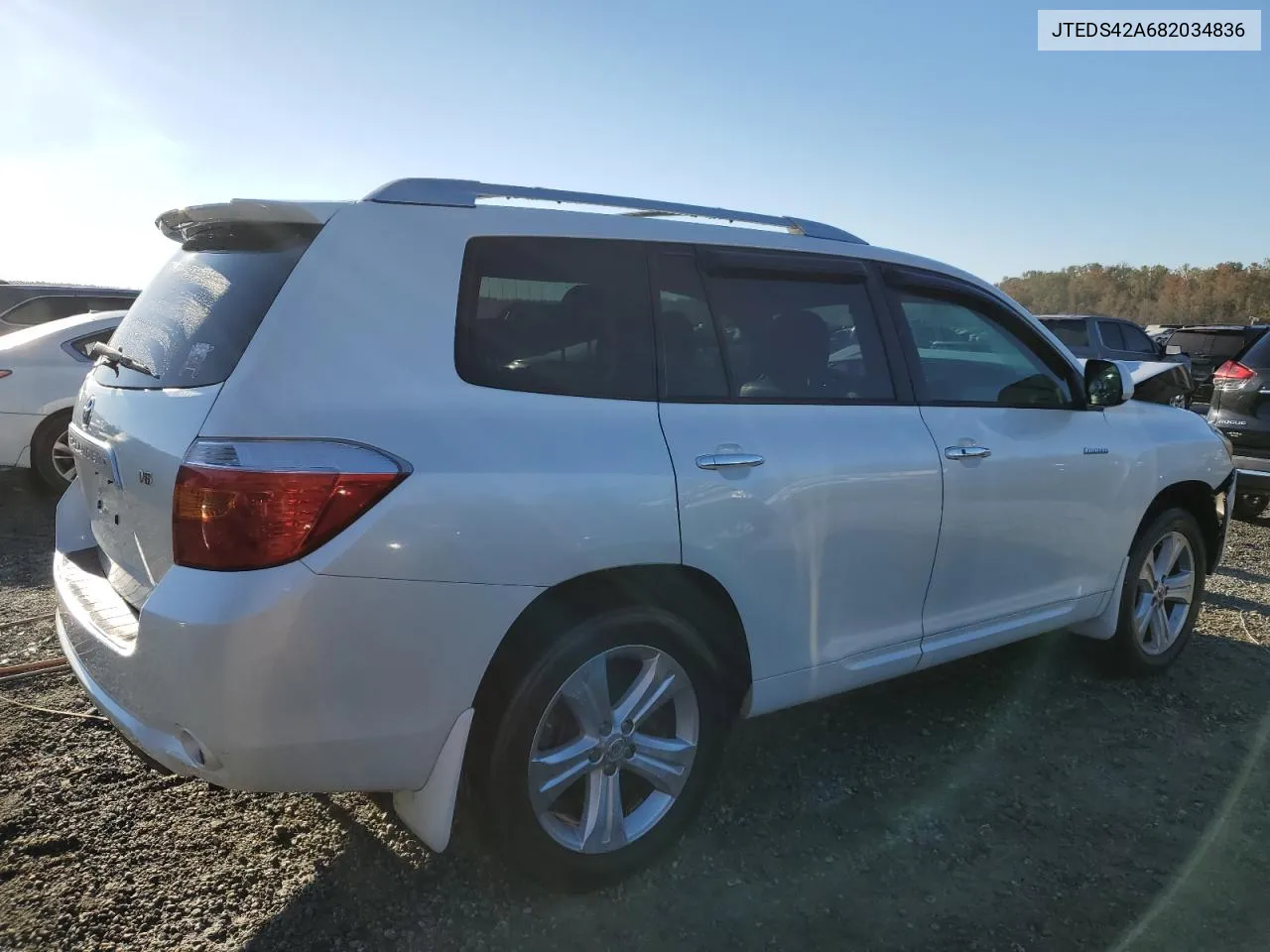 2008 Toyota Highlander Limited VIN: JTEDS42A682034836 Lot: 75811644