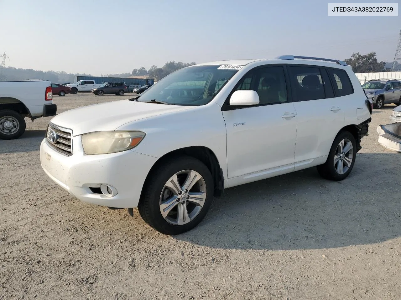 2008 Toyota Highlander Sport VIN: JTEDS43A382022769 Lot: 76101434