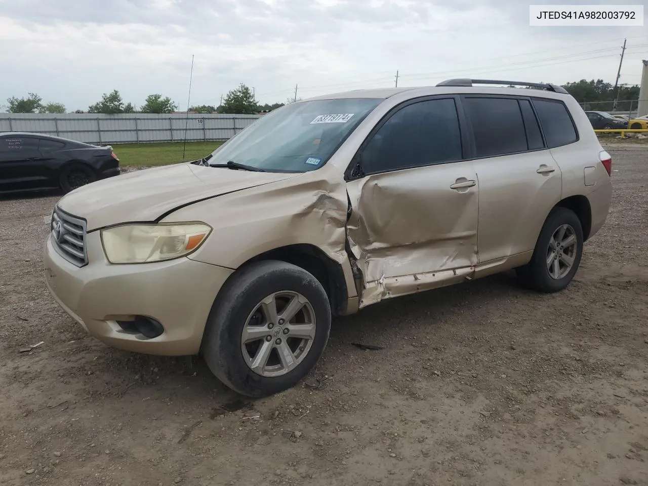 2008 Toyota Highlander VIN: JTEDS41A982003792 Lot: 76406404