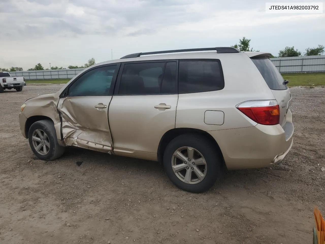 2008 Toyota Highlander VIN: JTEDS41A982003792 Lot: 76406404