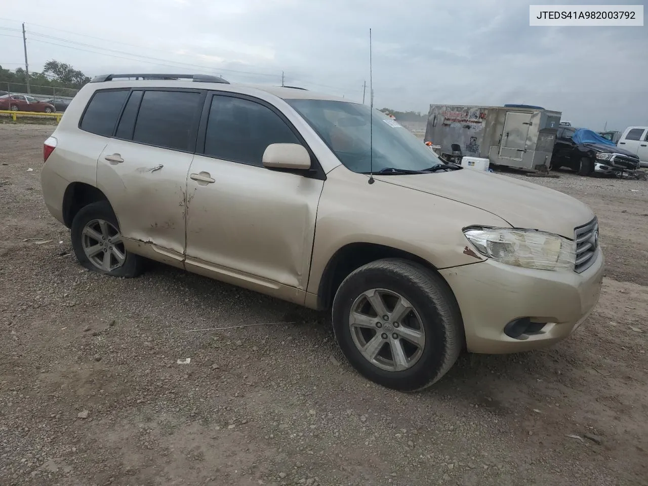 2008 Toyota Highlander VIN: JTEDS41A982003792 Lot: 76406404