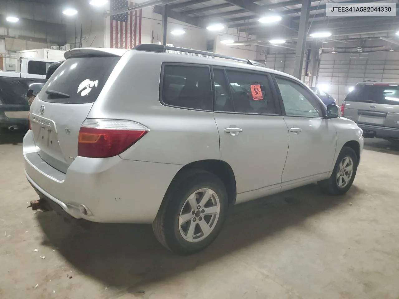 2008 Toyota Highlander VIN: JTEES41A582044330 Lot: 76452414