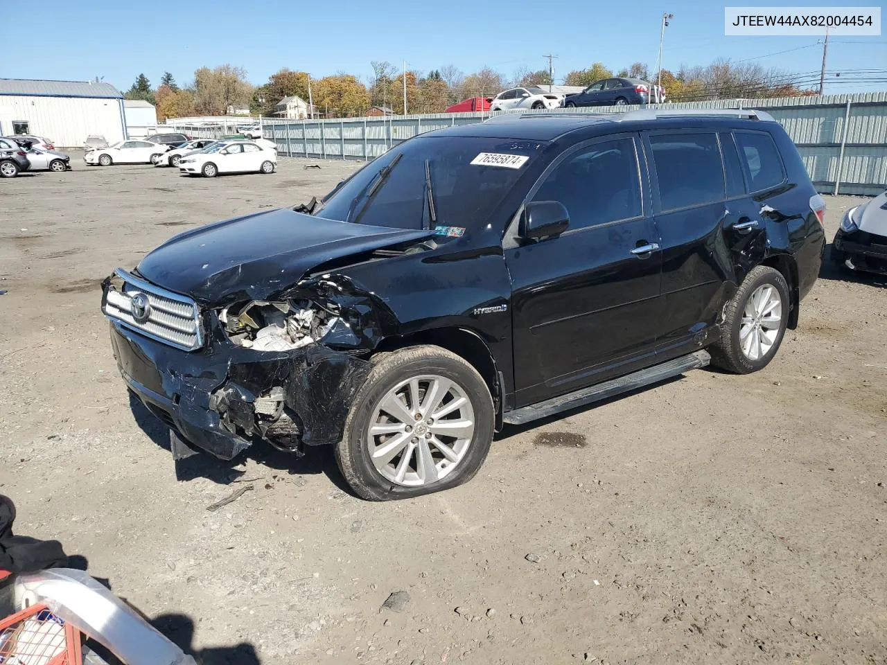 2008 Toyota Highlander Hybrid Limited VIN: JTEEW44AX82004454 Lot: 76595874