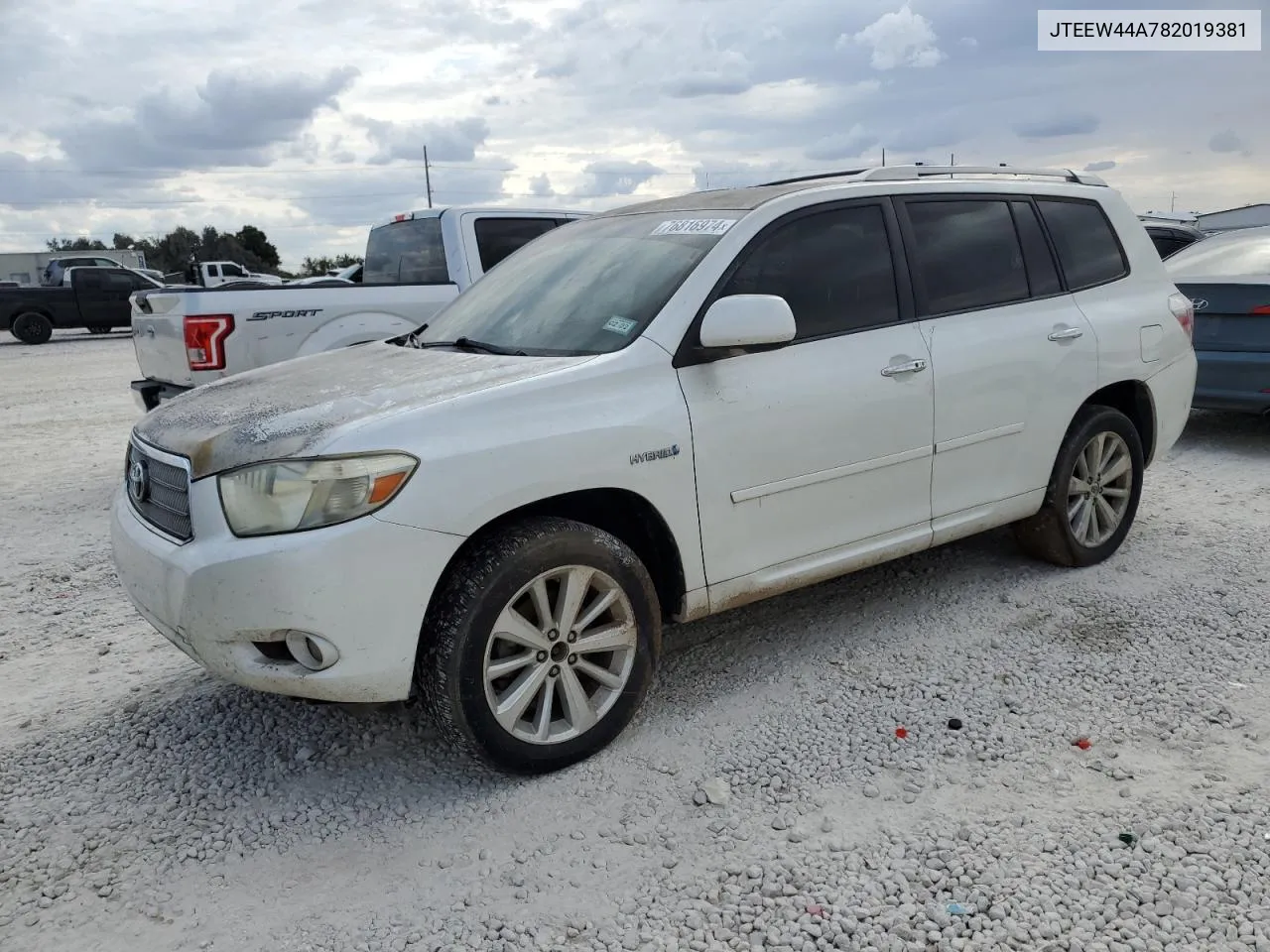 2008 Toyota Highlander Hybrid Limited VIN: JTEEW44A782019381 Lot: 76816974