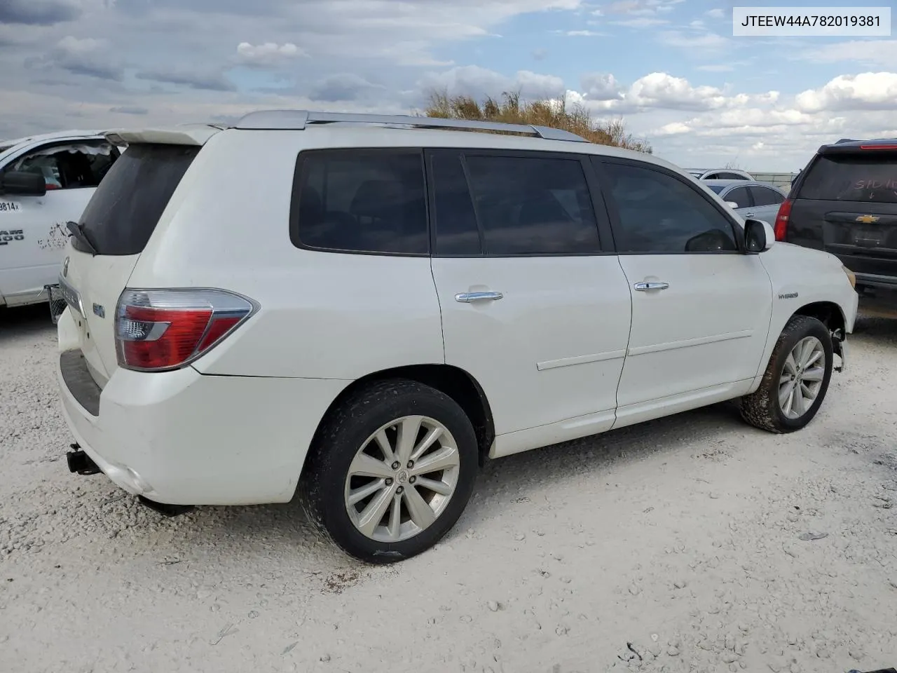 2008 Toyota Highlander Hybrid Limited VIN: JTEEW44A782019381 Lot: 76816974