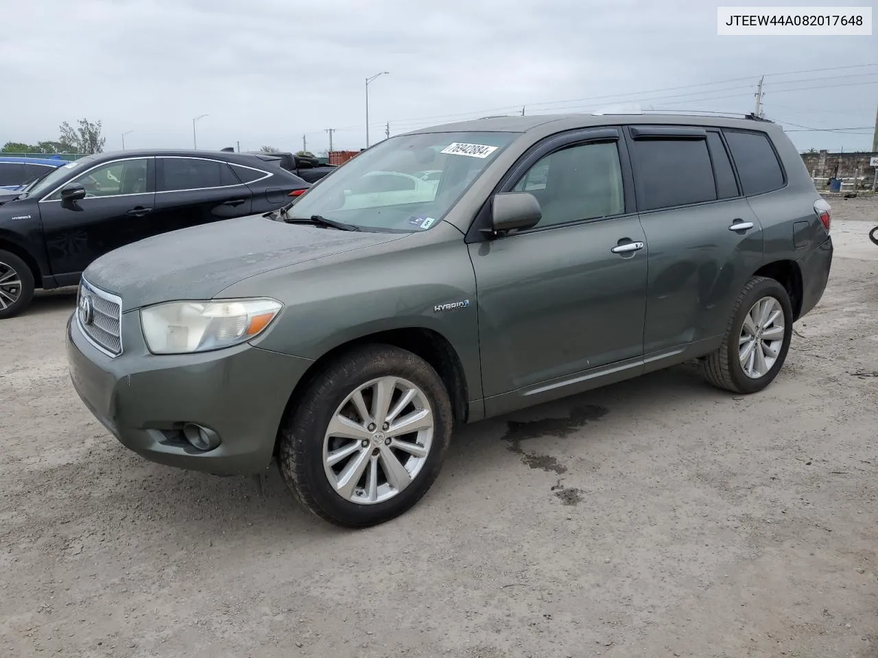 2008 Toyota Highlander Hybrid Limited VIN: JTEEW44A082017648 Lot: 76942884