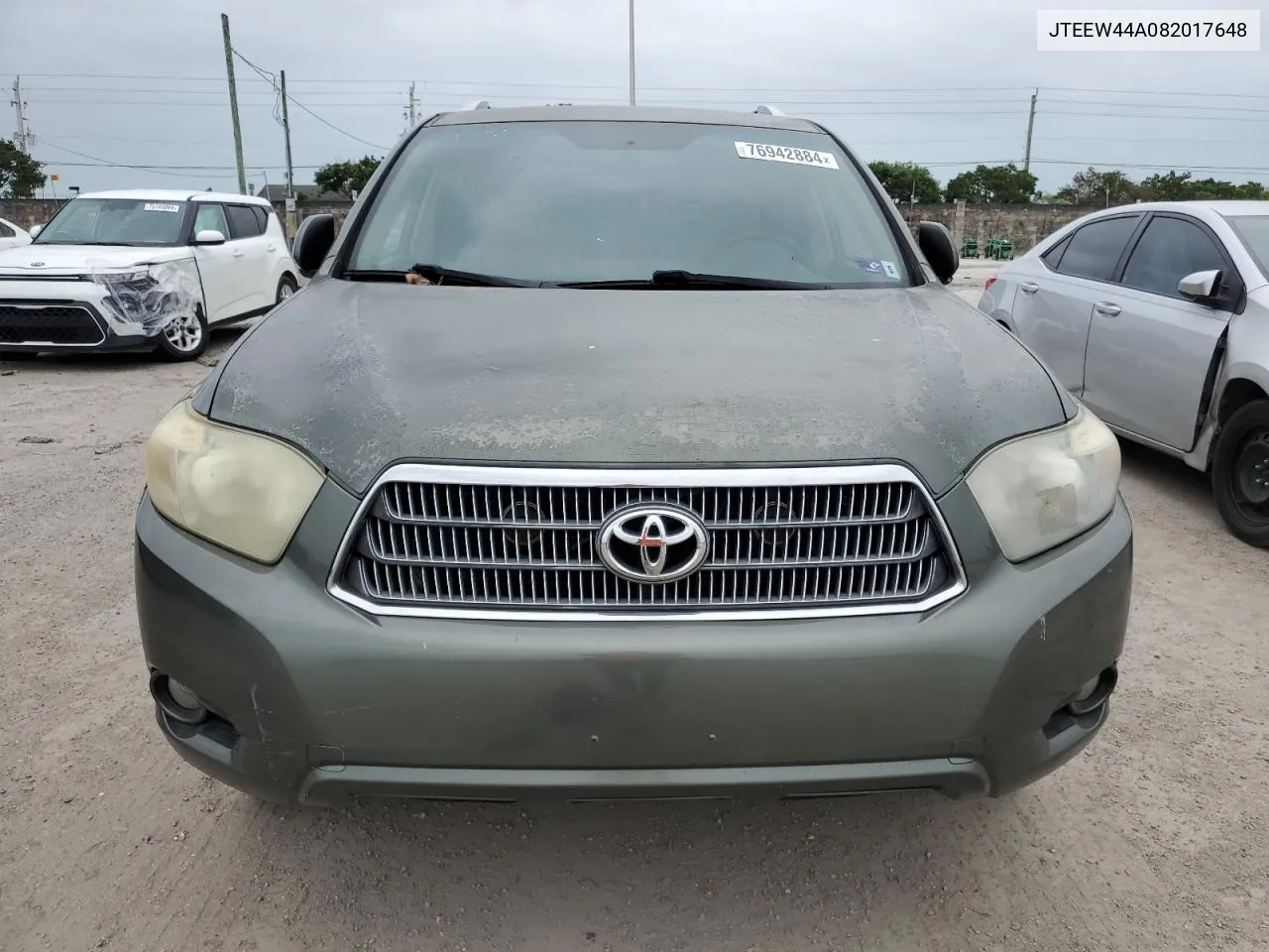 2008 Toyota Highlander Hybrid Limited VIN: JTEEW44A082017648 Lot: 76942884