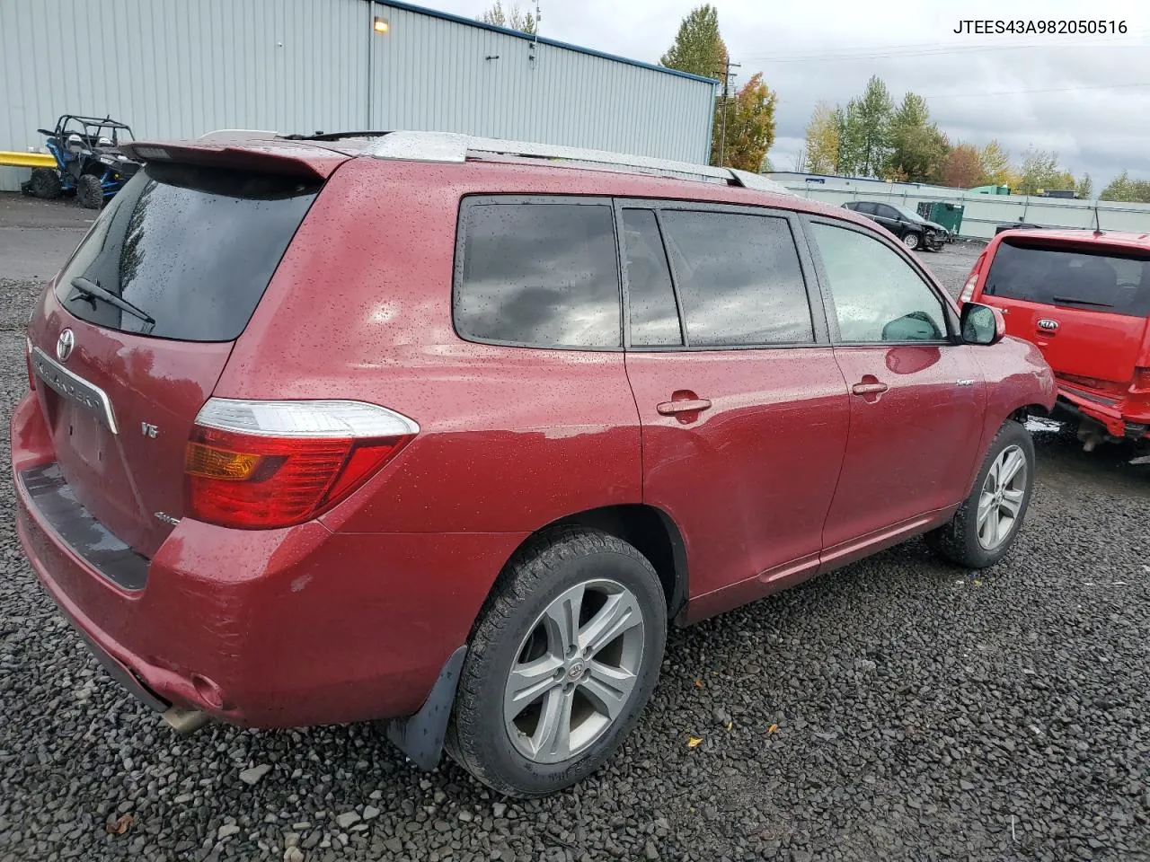 2008 Toyota Highlander Sport VIN: JTEES43A982050516 Lot: 77020124