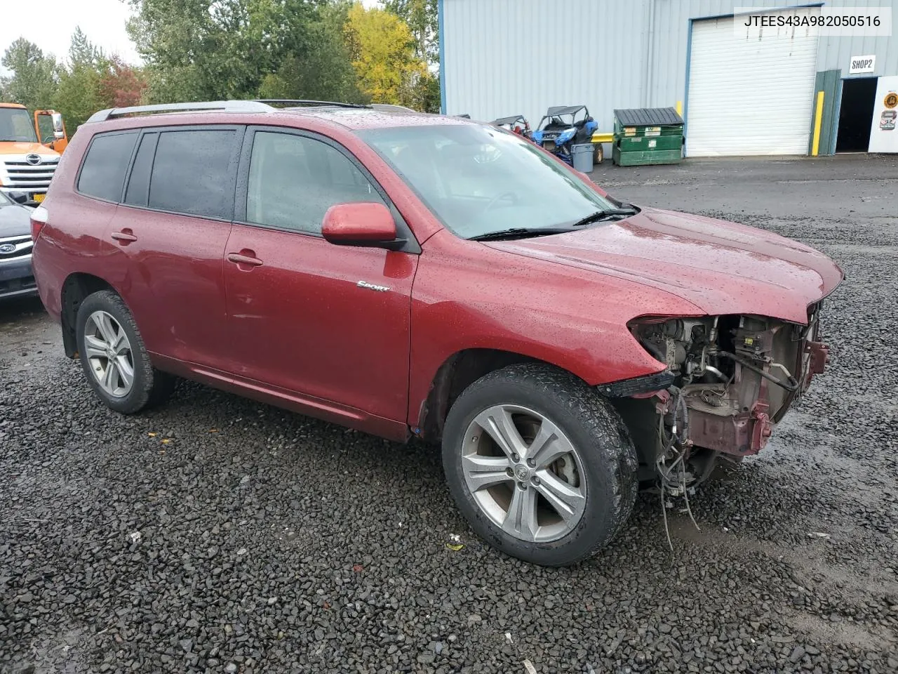 2008 Toyota Highlander Sport VIN: JTEES43A982050516 Lot: 77020124