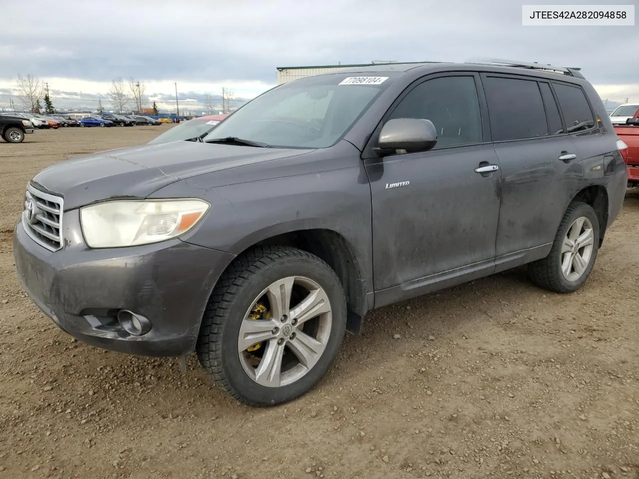 2008 Toyota Highlander Limited VIN: JTEES42A282094858 Lot: 77098104