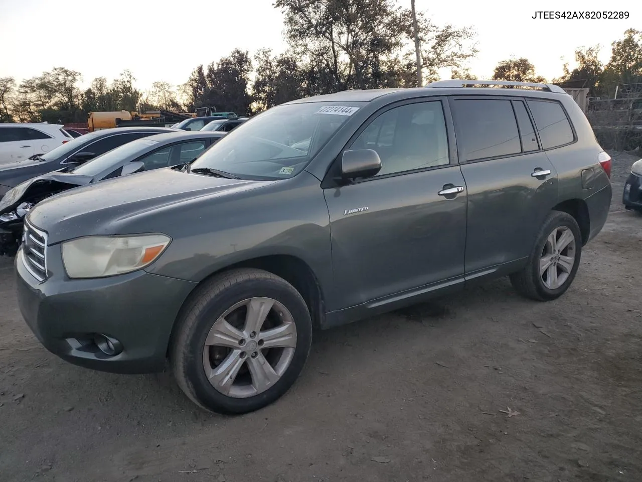 2008 Toyota Highlander Limited VIN: JTEES42AX82052289 Lot: 77274144