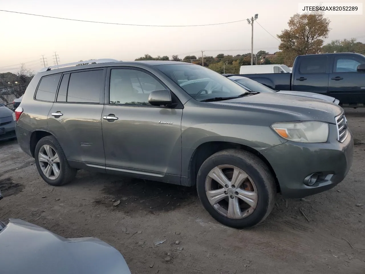 2008 Toyota Highlander Limited VIN: JTEES42AX82052289 Lot: 77274144