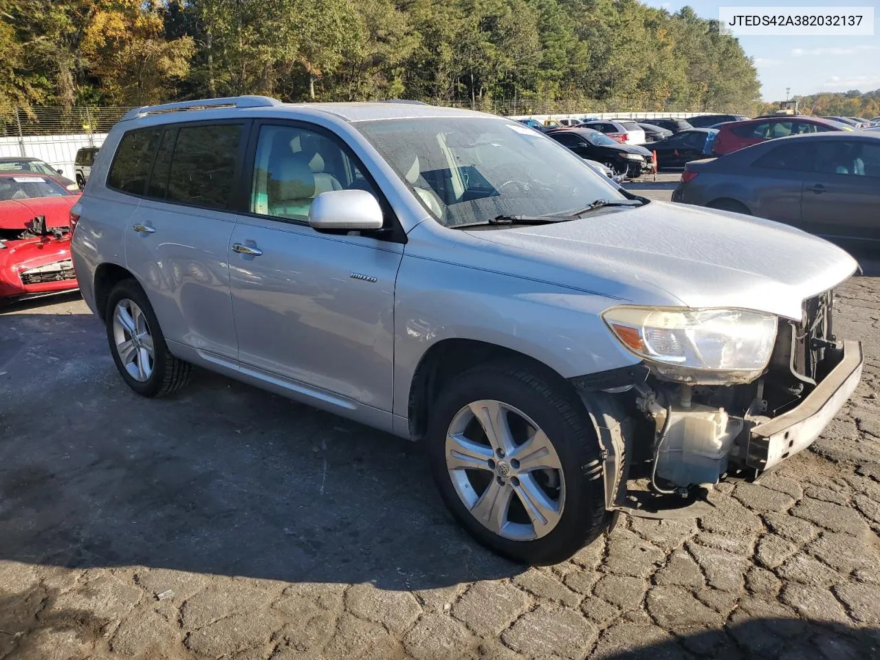 2008 Toyota Highlander Limited VIN: JTEDS42A382032137 Lot: 77476704