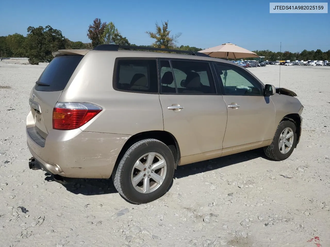 2008 Toyota Highlander VIN: JTEDS41A982025159 Lot: 77482334