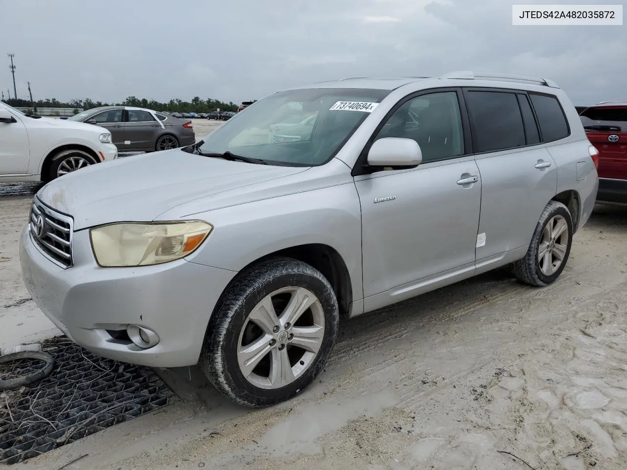 2008 Toyota Highlander Limited VIN: JTEDS42A482035872 Lot: 77494084