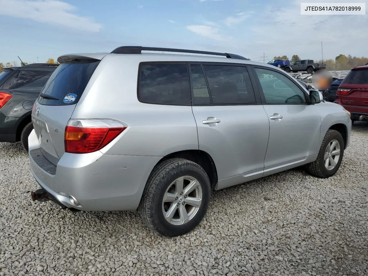 2008 Toyota Highlander VIN: JTEDS41A782018999 Lot: 77741454