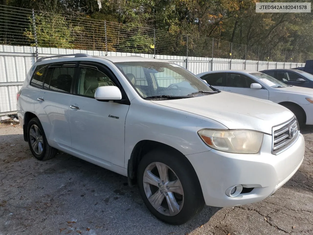 2008 Toyota Highlander Limited VIN: JTEDS42A182041578 Lot: 77771754