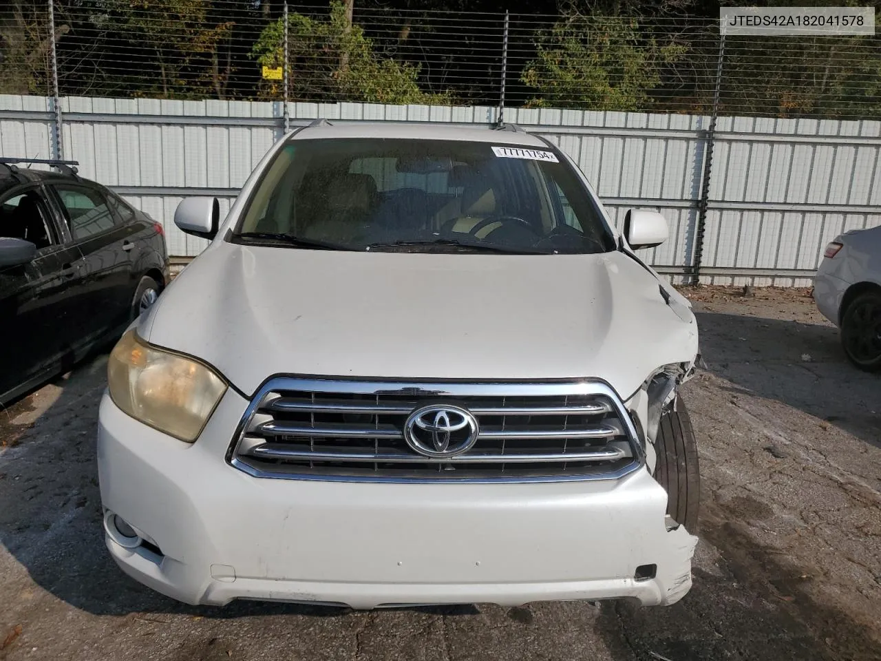 2008 Toyota Highlander Limited VIN: JTEDS42A182041578 Lot: 77771754