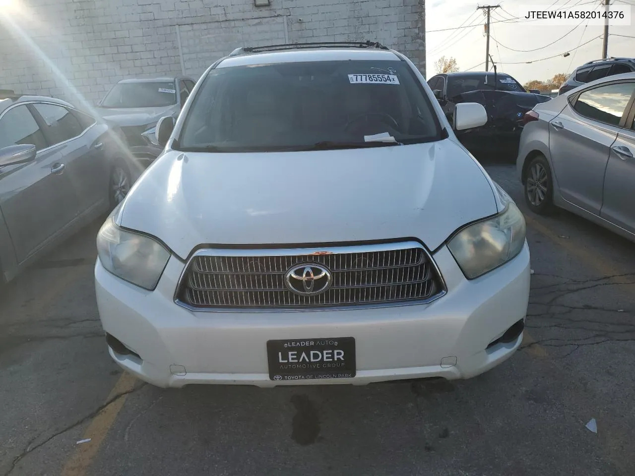 2008 Toyota Highlander Hybrid VIN: JTEEW41A582014376 Lot: 77785554