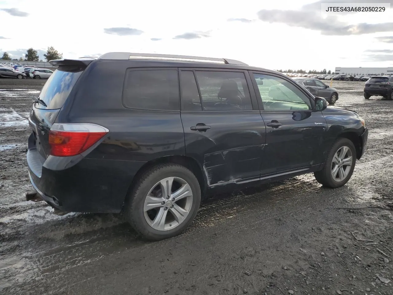 2008 Toyota Highlander Sport VIN: JTEES43A682050229 Lot: 77793914