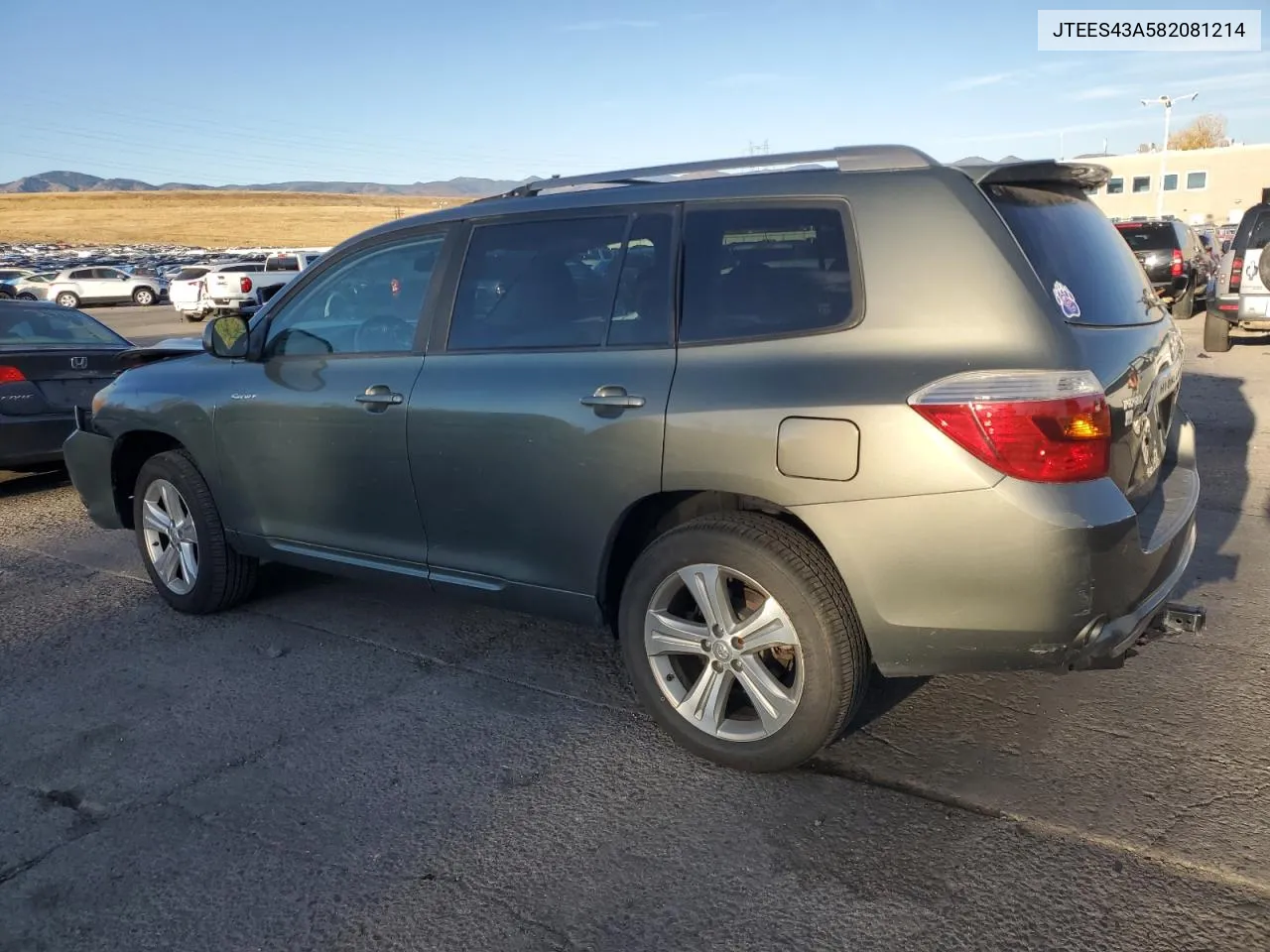 2008 Toyota Highlander Sport VIN: JTEES43A582081214 Lot: 77871794