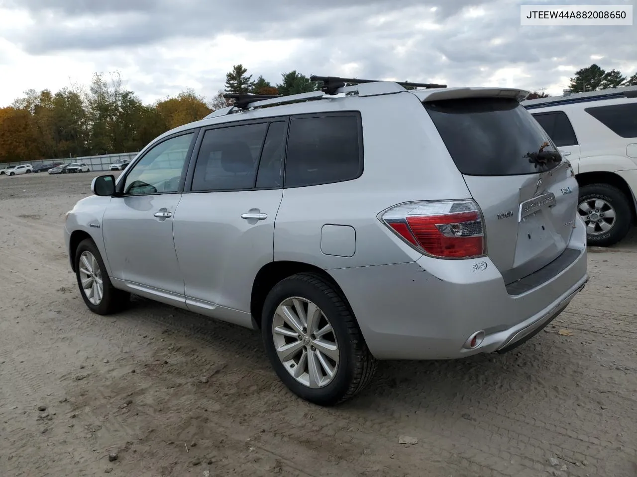 2008 Toyota Highlander Hybrid Limited VIN: JTEEW44A882008650 Lot: 77960504