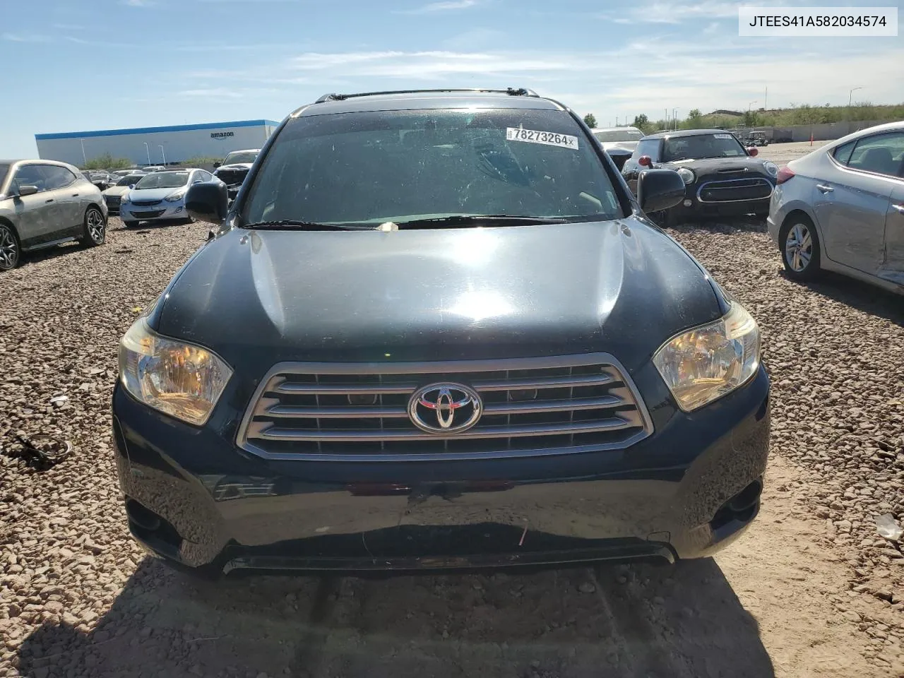 2008 Toyota Highlander VIN: JTEES41A582034574 Lot: 78273264